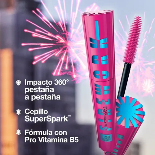 Mascara De Pestañas Maybelline Firework Blackest Black Wsh