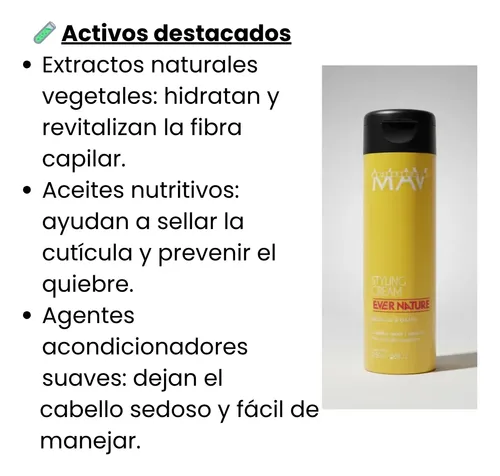 Crema Peinar Hidratante Anti Frizz Ever Nature Mav X 250ml