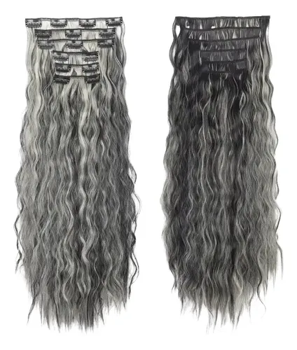 Cortina De Cabello Orgánico 6 Piezas Con Movimiento Ondas
