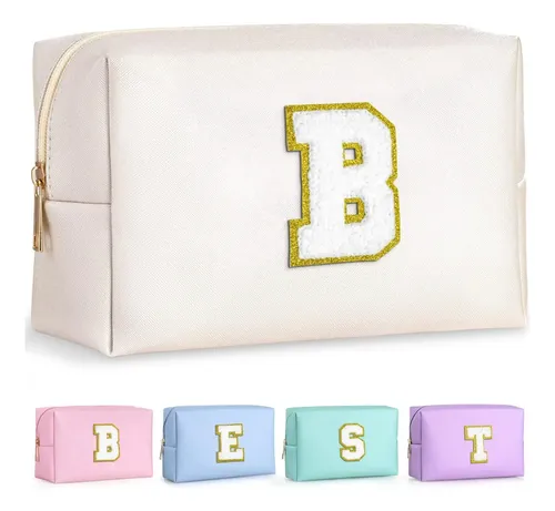 Bolsa De Maquillaje Topeast Preppy Patch De Piel Sintética C
