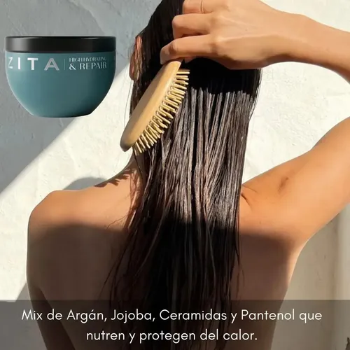 Mascara Capilar Hidratante Reparadora Zita Brillo Fuerza 500