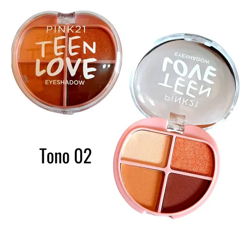 Paleta Pocket 4 Sombras Mixtas Teen Love Eyeshadow Pink21
