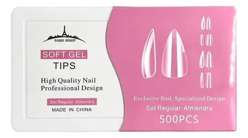 Tips Soft Gel Press On Paris Night Caja X500 Uñas Postizas