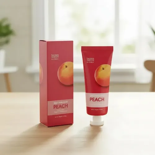 Crema para Manos Coreana Tenzero Hidratante con Durazno de 100g