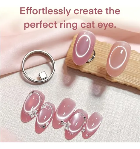 Imán En Forma De Anillo Para Uñas, Ojo De Gato Hueco