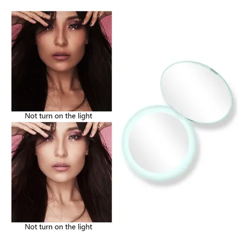 Espejo De Maquillaje Led Con Aumento De 10x, Portátil