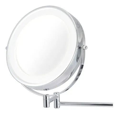 Espejo Para Maquillaje Led Pared Aumento X5 Doble Faz Vip