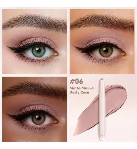 Lápiz De Ojos 3 En 1 Resistente Al Agua Anwuozu 06 Matte