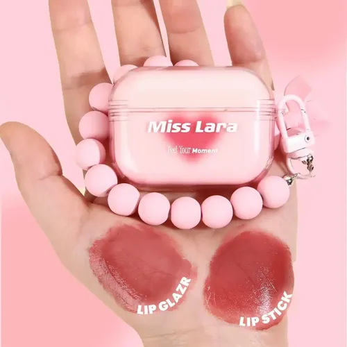 Set Duo Labial Matte Velvet +mirror Auricular Miss Lara 04