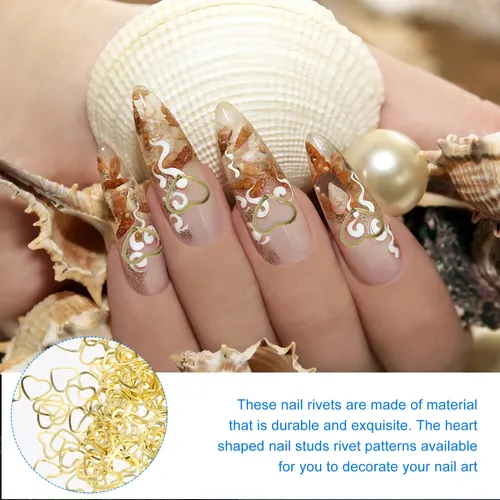 Pegatinas De Metal Para Decoración De Uñas, Manicura, 500 Un