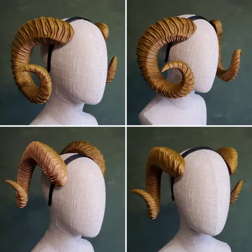 Diadema De Cuernos De Cabra: Accesorio Unisex De Halloween