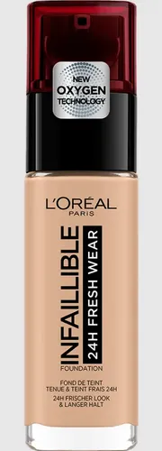 Base de maquillaje líquida L’Oréal Paris Infallible 32 Hour Fresh Wear Foundation Base de Maquillaje Líquida de Alta Cobertura y Larga Duración Infallible 32h Freshwear de L’óreal Paris tono 145…