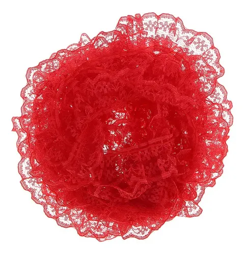 1 Cinta De Encaje Creativa Tela Para Fabricación Rojo