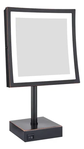 Espejo De Maquillaje De Mesa Dowry Con Luz Led, Aumento 5x