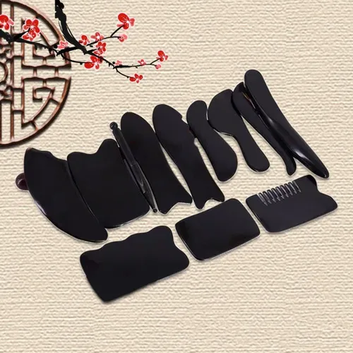Herramienta De Masaje Raspador Horn Gua Sha Para Rostro Y Cu