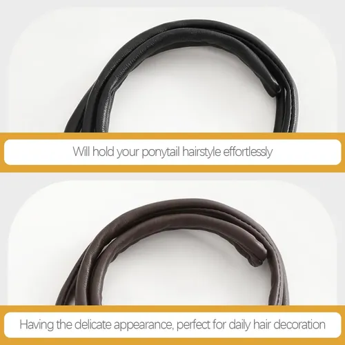 2 Elegantes Cintas For El Pelo Con Forma De Cola De . Verde Oscuro Sólido