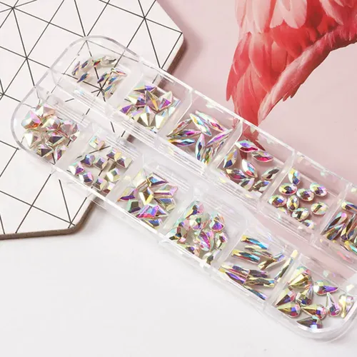 1 Juego De Diamantes De Imitación Para Uñas De Vidrio De Var