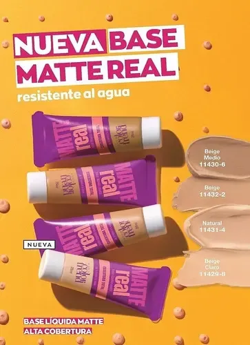 Base de Maquillaje Color Trend Líquida Matte SPF 15 Avon, Beige Claro