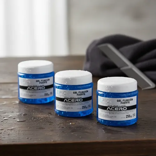 Gel Epic Modelador Acero Azul Fijación Fuerte 250gr X 10u
