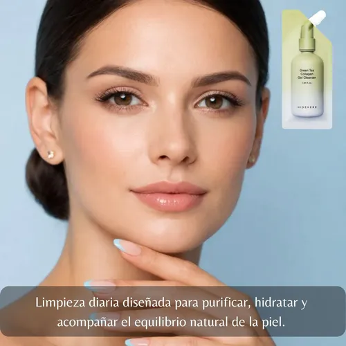 Gel Limpieza Facial Colageno Te Verde Suaviza Hidehere 25 Ml