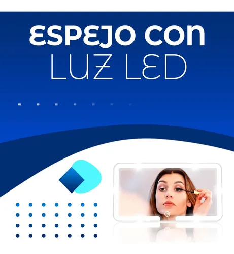 Espejo De Maquillaje De Visera De Coche Con 3 Modos Luz Led