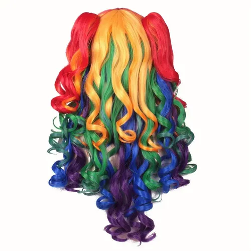 Jf713 Peluca De Cosplay Rizada Multicolor 70cm Multicolor
