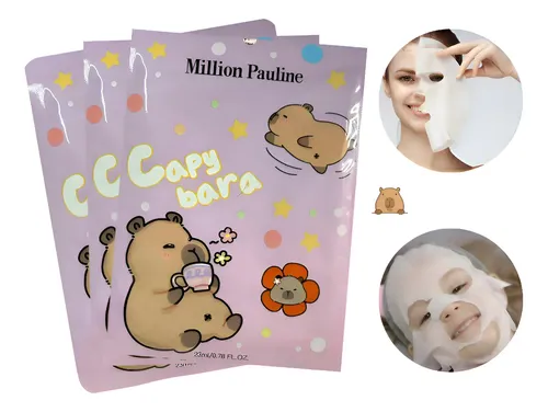 Spa Facial Para Niñas Pack X6 Mascarillas Capybara