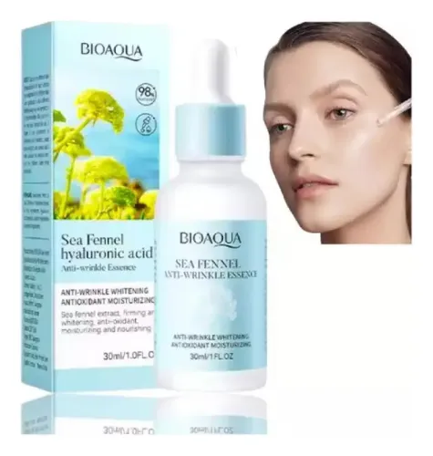 Bioaqua Sea Fennel Hyaluronic Acid Anti-wrinkle Essence Momento De Aplicación Día/noche Tipo De Piel Mixta