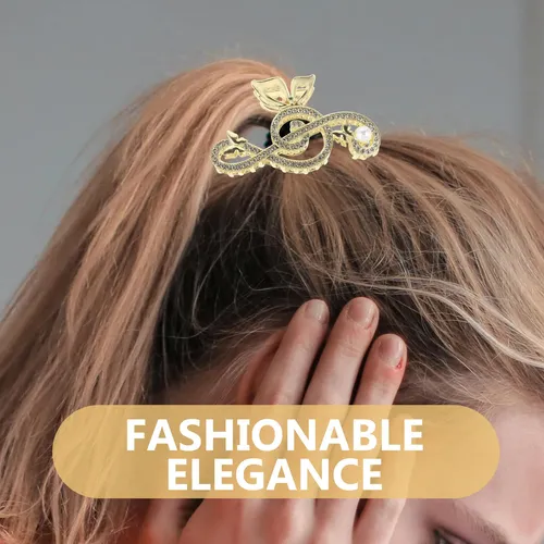 Accesorio Clip De Mandíbula Dorada Con Nota Musical