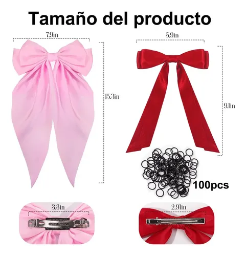 As 12pcs Moños Lazo Listón Satin Moda Coquette Tendencia. As