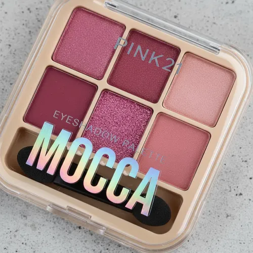 Paleta Sombras Pink21 Mocca 9 Colores Matte Glitter Compacta