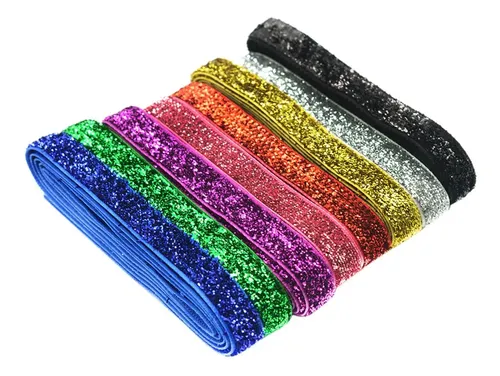 8 Yardas / Colores 3/8 Pulgadas 10mm Glitter Cinta De Para