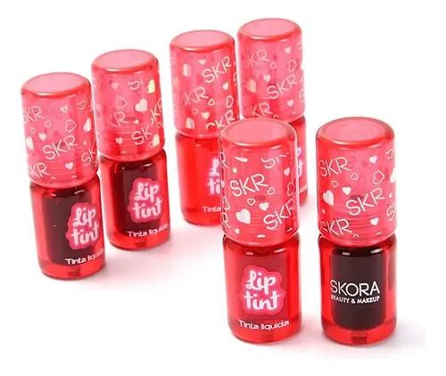 Tinta Labial Liquida Skora Con Aplicador 6 Tonos Rojizo