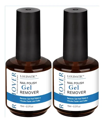 Removedor Esmalte Gel Louinstic 2x30ml Rápido Sin Acetona