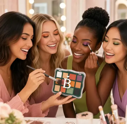 Paleta Tono 03 Sombras De Ojos 12 Colores Mate Brillante Maquillaje Rostro Veoquiero