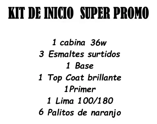 Kit Inicial X14u. Manicuria Esmalte Semi Cabina Led/ Uv