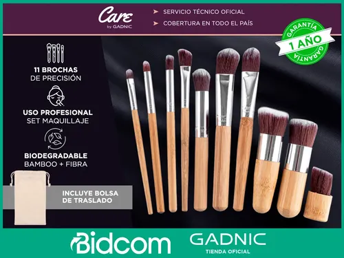 Set Brochas Maquillaje Gadnic Profesional Bolso Transporte