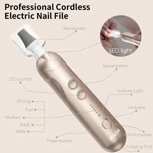 Lima De Uñas Eléctrica Con Múltiples Cabezales De Pulido