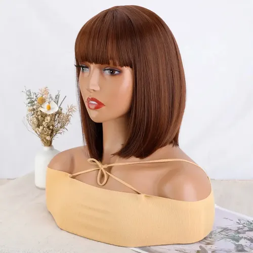 Peluca de cabello colageno natural Italian Hair NYS927 tono nys927-30-33 con base de tamaño universal con regulador