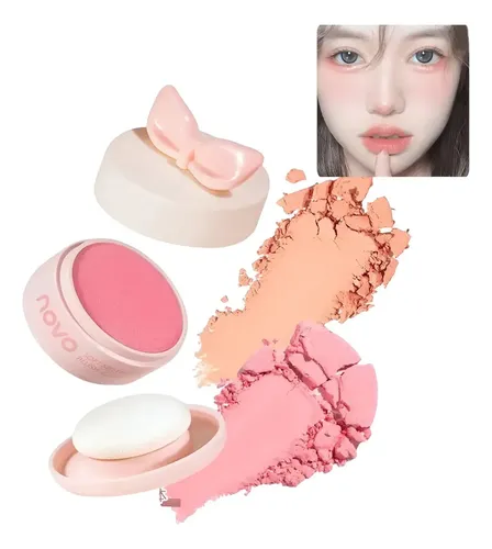 Rubor En Crema C/esponja Aplicadora Soft Glutinous Tono del maquillaje 02