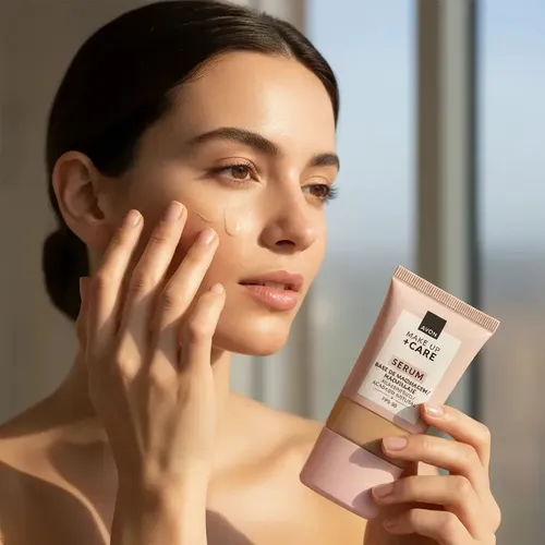 Base Serum Avon Fps 30 Matte Tono 140q Light Ochre X 30ml.