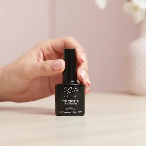 Top Coat Cristal City Girl 7ml Uv/led Brillo Intenso Profesi