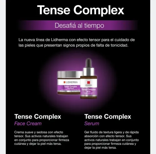 Tense Complex Face Cream Piel Más Lisa Firme Tensa Lidherma