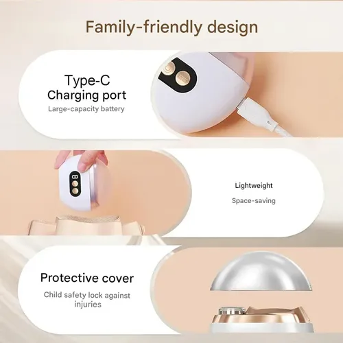 Afiladora Eléctrica 3 En 1 Para Uñas Led, 3 Velocidades