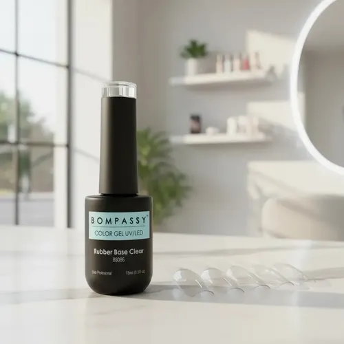 Esmaltes Semipermanentes Profesionales Bompassy Color B5086 – RUBBER BASE CLEAR