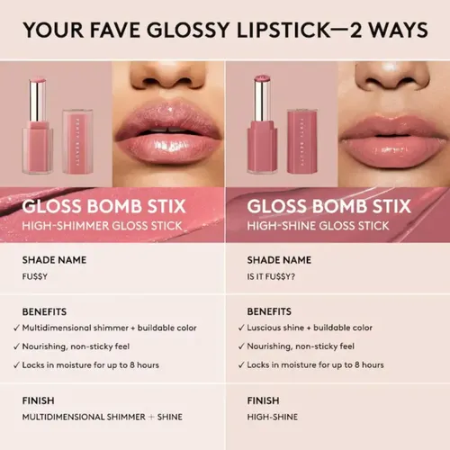 Labial Fenty Beauty Gloss Bomb Stix High Shimmer 04 Icy Amethyst