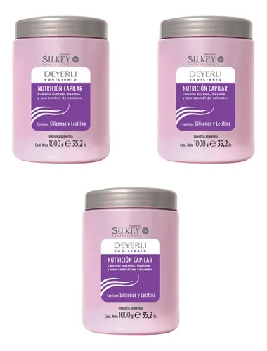 Nutrición Capilar Silkey Deyerli  Pote 1000 Ml  X 3 Unidades