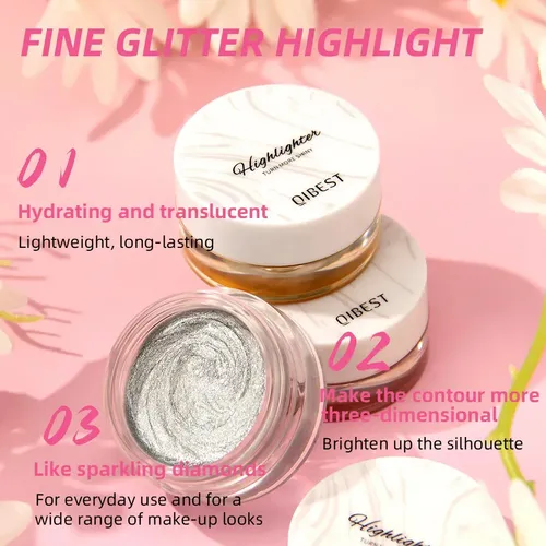Iluminador En Crema Con Purpurina Para Rostro Y Cuerpo Qibes