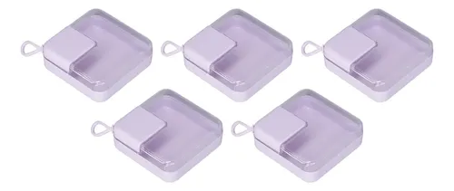 J Estuche Powder Puff, 5 Unidades, Transparente, Almacena