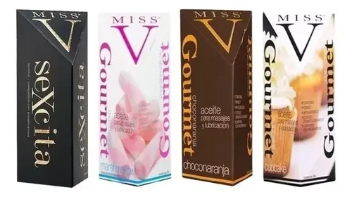 Aceite Miss V Lubricante Masajes Gel Intimo Combo Kit 4 Ud